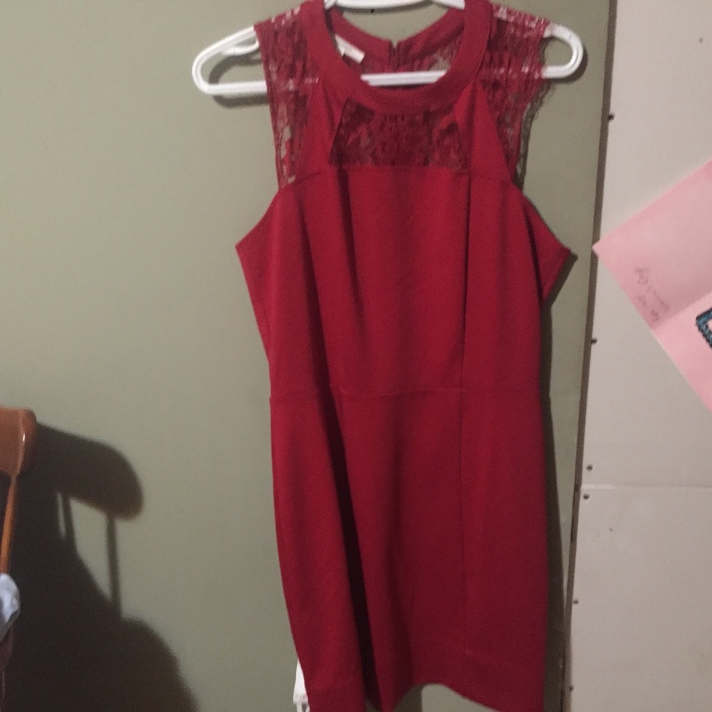 Red formal dress
